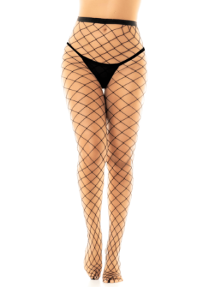 Collant large maille noire - MAL1106BLK